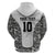 Custom Fiji Pacific Rugby 2024 Zip Hoodie Tapa Tribal and Fijian Masi Pattern