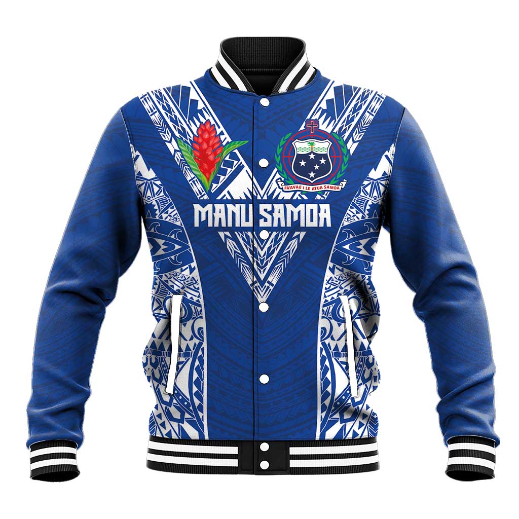 Custom Samoa Pacific Rugby 2024 Baseball Jacket Polynesian Pacific Tribal Pattern