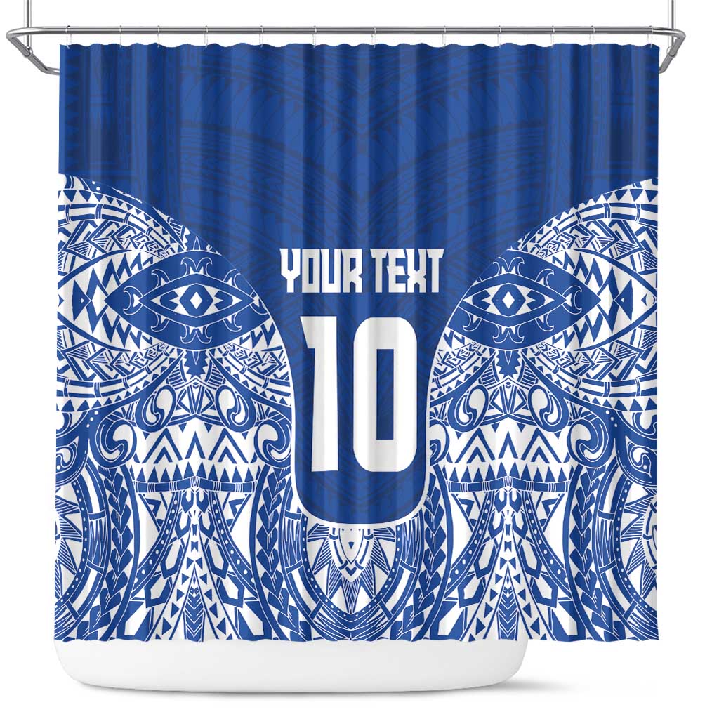 Custom Samoa Pacific Rugby 2024 Shower Curtain Polynesian Pacific Tribal Pattern