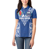 Custom Samoa Pacific Rugby 2024 Women Polo Shirt Polynesian Pacific Tribal Pattern