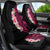 Hawaiian Tropical Plumeria Art Polynesian Tattoo Car Seat Cover Black and Bright Pink Color