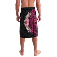 Hawaiian Tropical Plumeria Art Polynesian Tattoo Lavalava Black and Bright Pink Color LT03 - Polynesian Pride