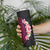 Hawaiian Tropical Plumeria Art Polynesian Tattoo Skinny Tumbler Black and Bright Pink Color