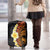 Hawaiian Tropical Plumeria Art Polynesian Tattoo Luggage Cover Black and Autumn Color Theme