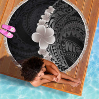 Hawaiian Tropical Plumeria Art Polynesian Tattoo Beach Blanket Grayscale Color LT03 - Polynesian Pride