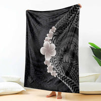 Hawaiian Tropical Plumeria Art Polynesian Tattoo Blanket Grayscale Color LT03 - Polynesian Pride