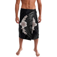 Hawaiian Tropical Plumeria Art Polynesian Tattoo Lavalava Grayscale Color LT03 Black - Polynesian Pride