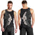 Hawaiian Tropical Plumeria Art Polynesian Tattoo Men Tank Top Grayscale Color