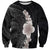 Hawaiian Tropical Plumeria Art Polynesian Tattoo Sweatshirt Grayscale Color