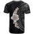 Hawaiian Tropical Plumeria Art Polynesian Tattoo T Shirt Grayscale Color