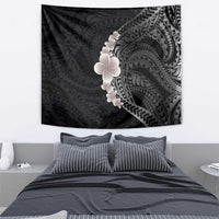 Hawaiian Tropical Plumeria Art Polynesian Tattoo Tapestry Grayscale Color LT03 - Polynesian Pride