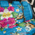 Hawaiian Tropical Flower and Honu Under Blue Water Back Car Seat Cover