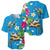 Hawaiian Tropical Flower and Honu Under Blue Water Baseball Jersey