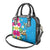 Hawaiian Tropical Flower and Honu Under Blue Water Shoulder Handbag