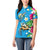 Hawaiian Tropical Flower and Honu Under Blue Water Women Polo Shirt