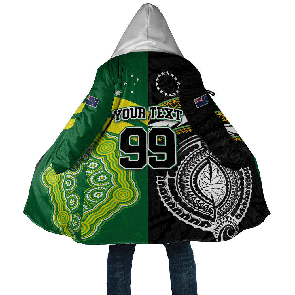 Custom Rugby Cook Islands and Australia Cloak Tatau Tribal with Aboriginal Chevron Sport Style LT03 Unisex Multicolor - Polynesian Pride