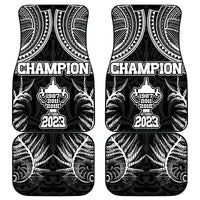 New Zealand Rugby Car Mats Aotearoa Champion Cup History with Silver Fern LT03 Black - Polynesian Pride