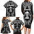 New Zealand Rugby Family Matching Long Sleeve Bodycon Dress and Hawaiian Shirt Aotearoa Champion Cup History with Silver Fern LT03 - Polynesian Pride