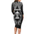 New Zealand Rugby Long Sleeve Bodycon Dress Aotearoa Champion Cup History with Silver Fern LT03 - Polynesian Pride