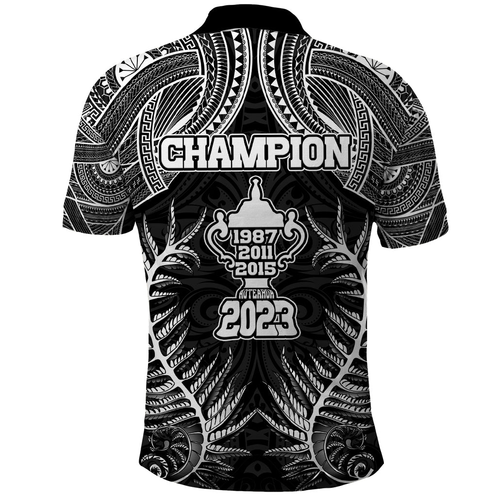 New Zealand Rugby Polo Shirt Aotearoa Champion Cup History with Silver Fern LT03 - Polynesian Pride