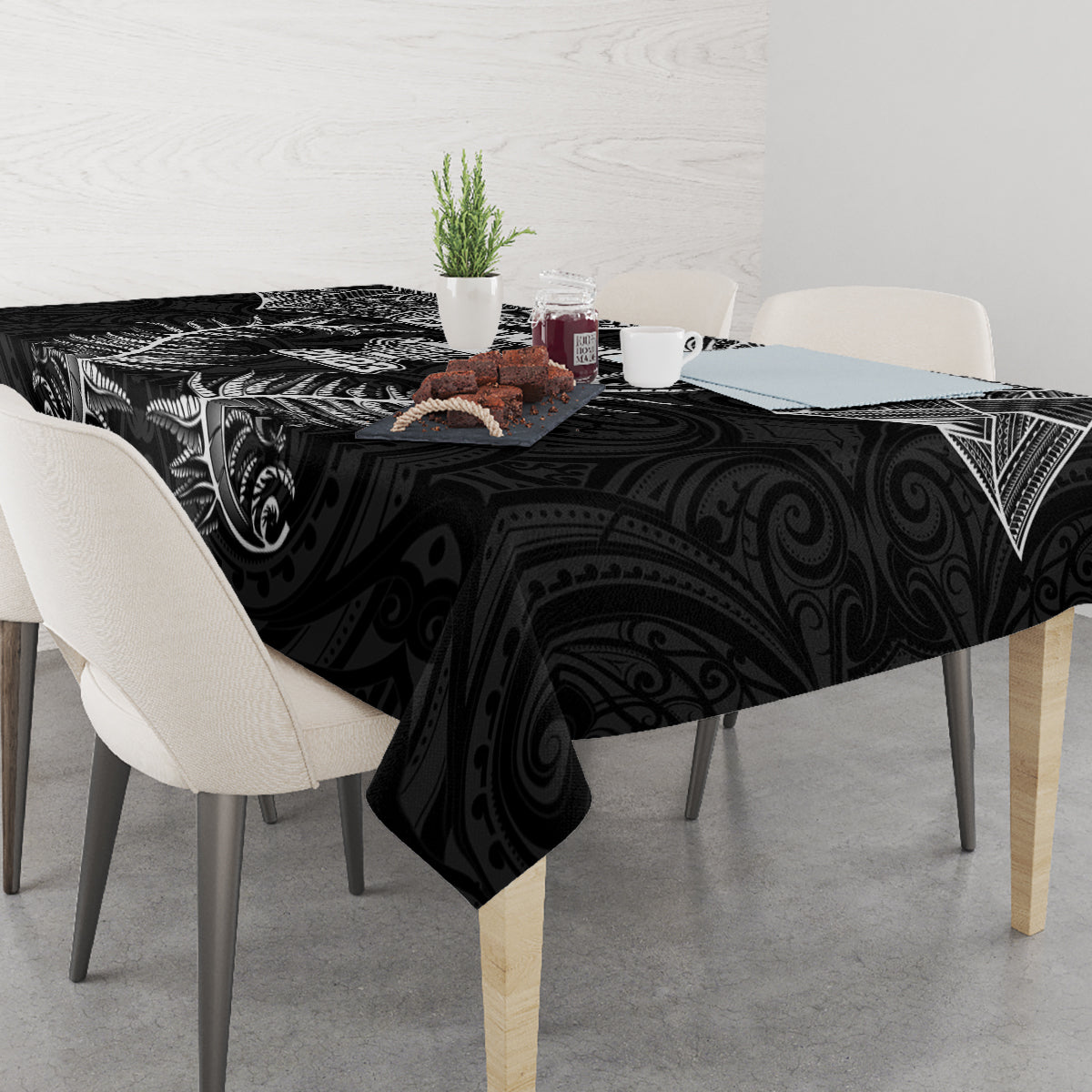 New Zealand Rugby Tablecloth Aotearoa Champion Cup History with Silver Fern LT03 - Polynesian Pride