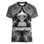 New Zealand Rugby Women V Neck T Shirt Aotearoa Champion Cup History with Silver Fern LT03 Female Black - Polynesian Pride