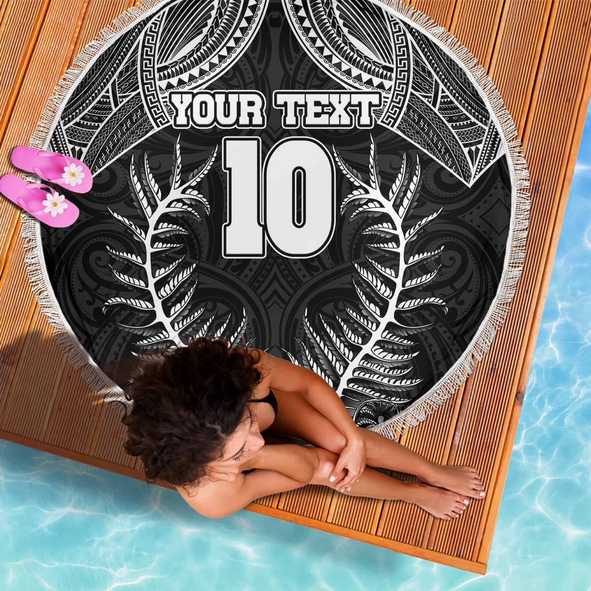 Custom New Zealand Rugby Beach Blanket Aotearoa Champion Cup History with Silver Fern LT03 - Wonder Print Shop