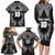 Custom New Zealand Rugby Family Matching Long Sleeve Bodycon Dress and Hawaiian Shirt Aotearoa Champion Cup History with Silver Fern LT03 - Polynesian Pride