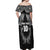 Custom New Zealand Rugby Off Shoulder Maxi Dress Aotearoa Champion Cup History with Silver Fern LT03 - Polynesian Pride