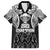 New Zealand Rugby Family Matching Off Shoulder Short Dress and Hawaiian Shirt Aotearoa Champion Cup History with Haka Dance LT03 Dad's Shirt - Short Sleeve Black - Polynesian Pride