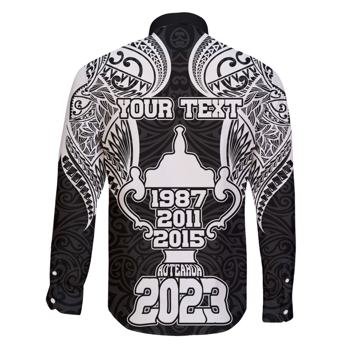 Personalised New Zealand Rugby Family Matching Summer Maxi Dress and Hawaiian Shirt Aotearoa Champion Cup History with Haka Dance LT03 - Polynesian Pride