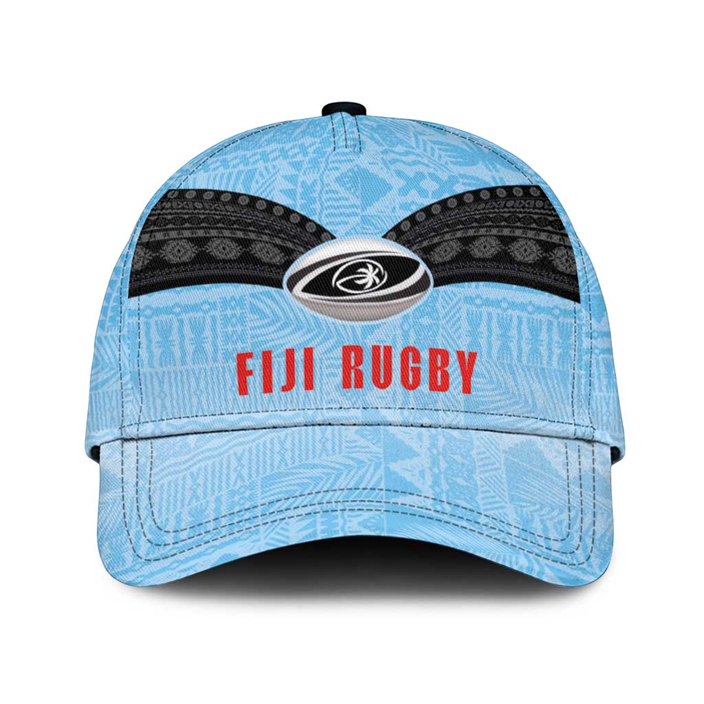 Fijian Rugby Classic Cap Tapa Pattern Retro Sporty Style LT03 Universal Fit White - Polynesian Pride
