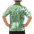 Hawaii Family Matching Mermaid Dress and Hawaiian Shirt Aloha Tropical Plants Tribal Pattern Green Version LT03 - Polynesian Pride