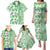 Hawaii Family Matching Puletasi Dress and Hawaiian Shirt Aloha Tropical Plants Tribal Pattern Green Version LT03 - Polynesian Pride