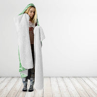 Hawaii Hooded Blanket Aloha Tropical Plants Tribal Pattern Green Version LT03 - Polynesian Pride
