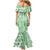 Hawaii Mermaid Dress Aloha Tropical Plants Tribal Pattern Green Version LT03 - Polynesian Pride