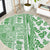 Hawaii Round Carpet Aloha Tropical Plants Tribal Pattern Green Version LT03 Green - Polynesian Pride