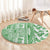 Hawaii Round Carpet Aloha Tropical Plants Tribal Pattern Green Version LT03 - Polynesian Pride