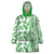 Hawaii Wearable Blanket Hoodie Aloha Tropical Plants Tribal Pattern Green Version LT03 One Size Green - Polynesian Pride