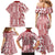 Hawaii Family Matching Mermaid Dress and Hawaiian Shirt Aloha Tropical Plants Tribal Pattern Red Version LT03 - Polynesian Pride