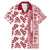 Hawaii Family Matching Mermaid Dress and Hawaiian Shirt Aloha Tropical Plants Tribal Pattern Red Version LT03 Dad's Shirt - Short Sleeve Red - Polynesian Pride