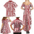 Hawaii Family Matching Summer Maxi Dress and Hawaiian Shirt Aloha Tropical Plants Tribal Pattern Red Version LT03 - Polynesian Pride