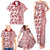 Hawaii Family Matching Tank Maxi Dress and Hawaiian Shirt Aloha Tropical Plants Tribal Pattern Red Version LT03 - Polynesian Pride