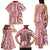 Hawaii Family Matching Tank Maxi Dress and Hawaiian Shirt Aloha Tropical Plants Tribal Pattern Red Version LT03 - Polynesian Pride