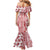 Hawaii Mermaid Dress Aloha Tropical Plants Tribal Pattern Red Version LT03 - Polynesian Pride