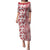 Hawaii Puletasi Aloha Tropical Plants Tribal Pattern Red Version LT03 Long Dress Red - Polynesian Pride