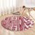 Hawaii Round Carpet Aloha Tropical Plants Tribal Pattern Red Version LT03 - Polynesian Pride