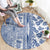 Hawaii Round Carpet Aloha Tropical Plants Tribal Pattern Blue Version LT03 - Polynesian Pride