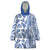 Hawaii Wearable Blanket Hoodie Aloha Tropical Plants Tribal Pattern Blue Version LT03 One Size Blue - Polynesian Pride