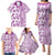 Hawaii Family Matching Puletasi Dress and Hawaiian Shirt Aloha Tropical Plants Tribal Pattern Pink Version LT03 - Polynesian Pride